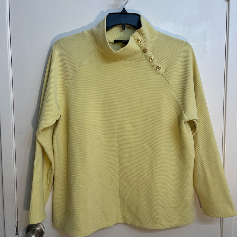 Marc New York Light Yellow Cowl Neck Sweater